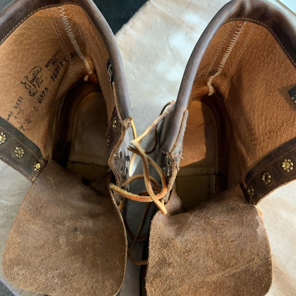 JUSTIN Brown Ladies vintage style boots(DISTRESS) - Picture 6 of 13